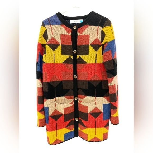 ANTHROPOLOGIE SPARROW Lonestar Navajo Cardigan Sweater Size XS - Picture 6 of 16
